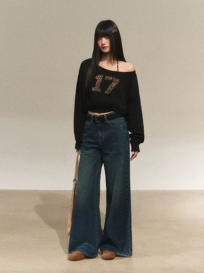 Leopard Strap Asymmetrical Two-Piece Top