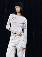 Mohair Wool Layered Knit Sweater