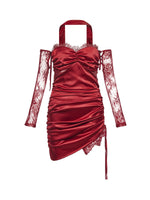 Satin Lace Slim Dress