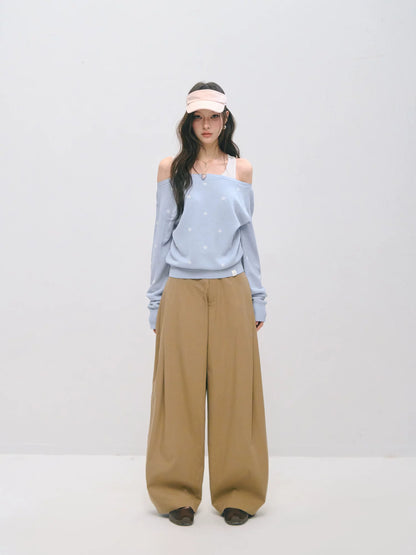 Off Shoulder Knit Sweater