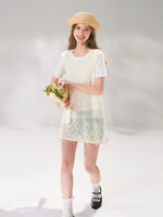 Shell Trim Knit Layered Set