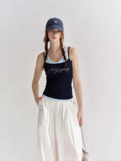 Contrast Logo Tank Top