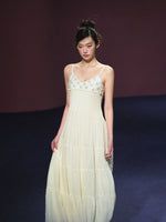 Embroidered V-Neck Slip Dress