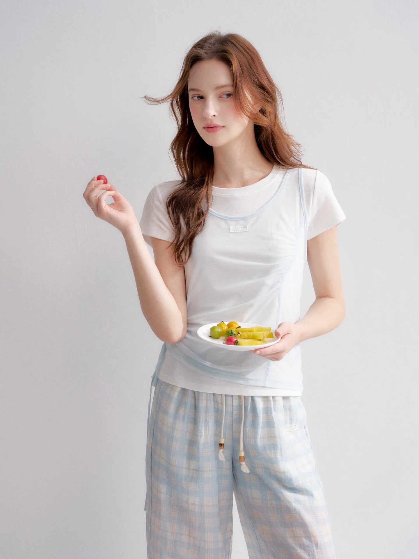 Layered Drawstring Tee