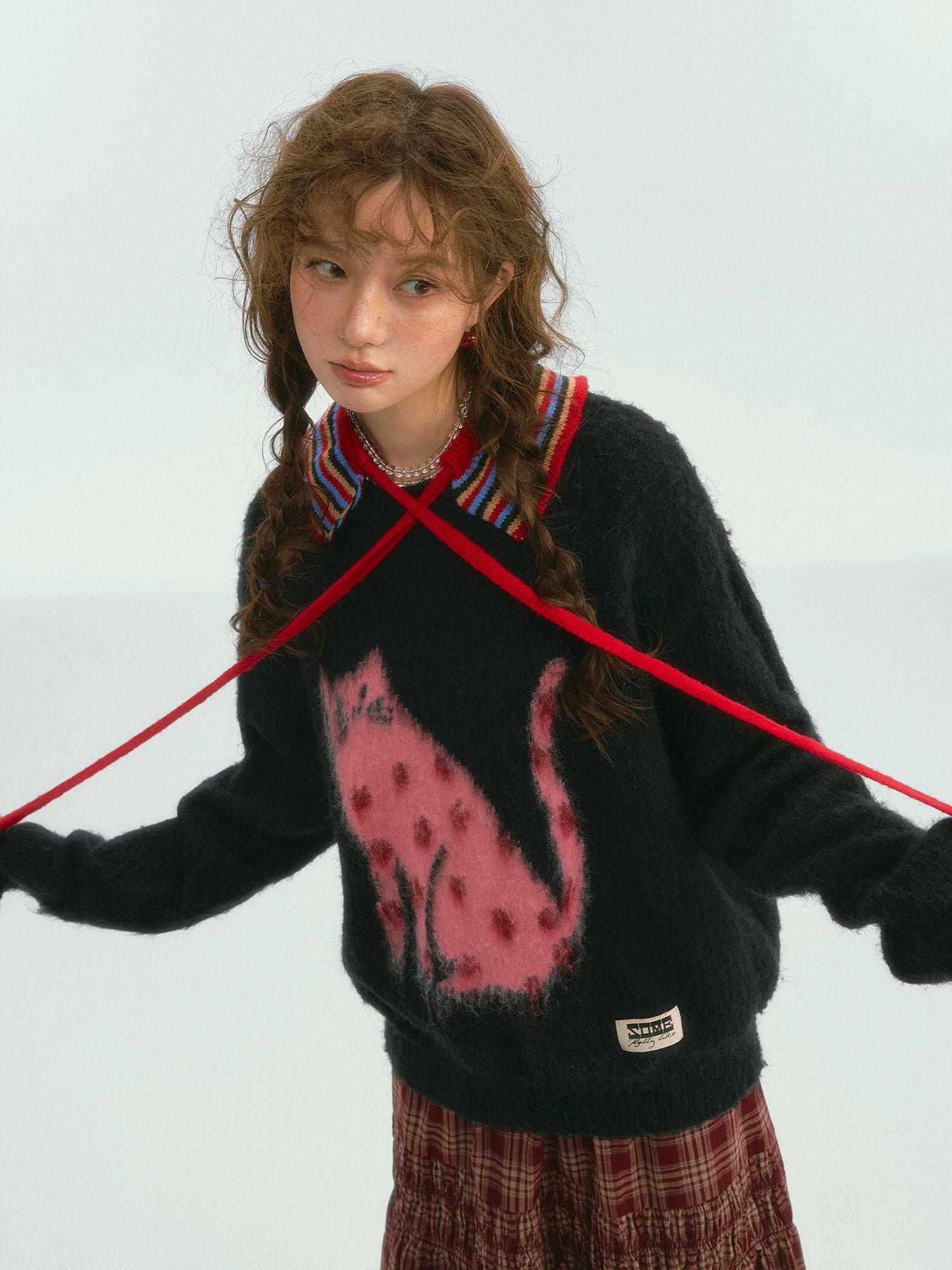 Lucky Cat Fuzzy Sweater