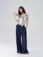 Bubble Waist Relaxed Pants