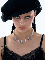 Vintage Bow Pearl Choker