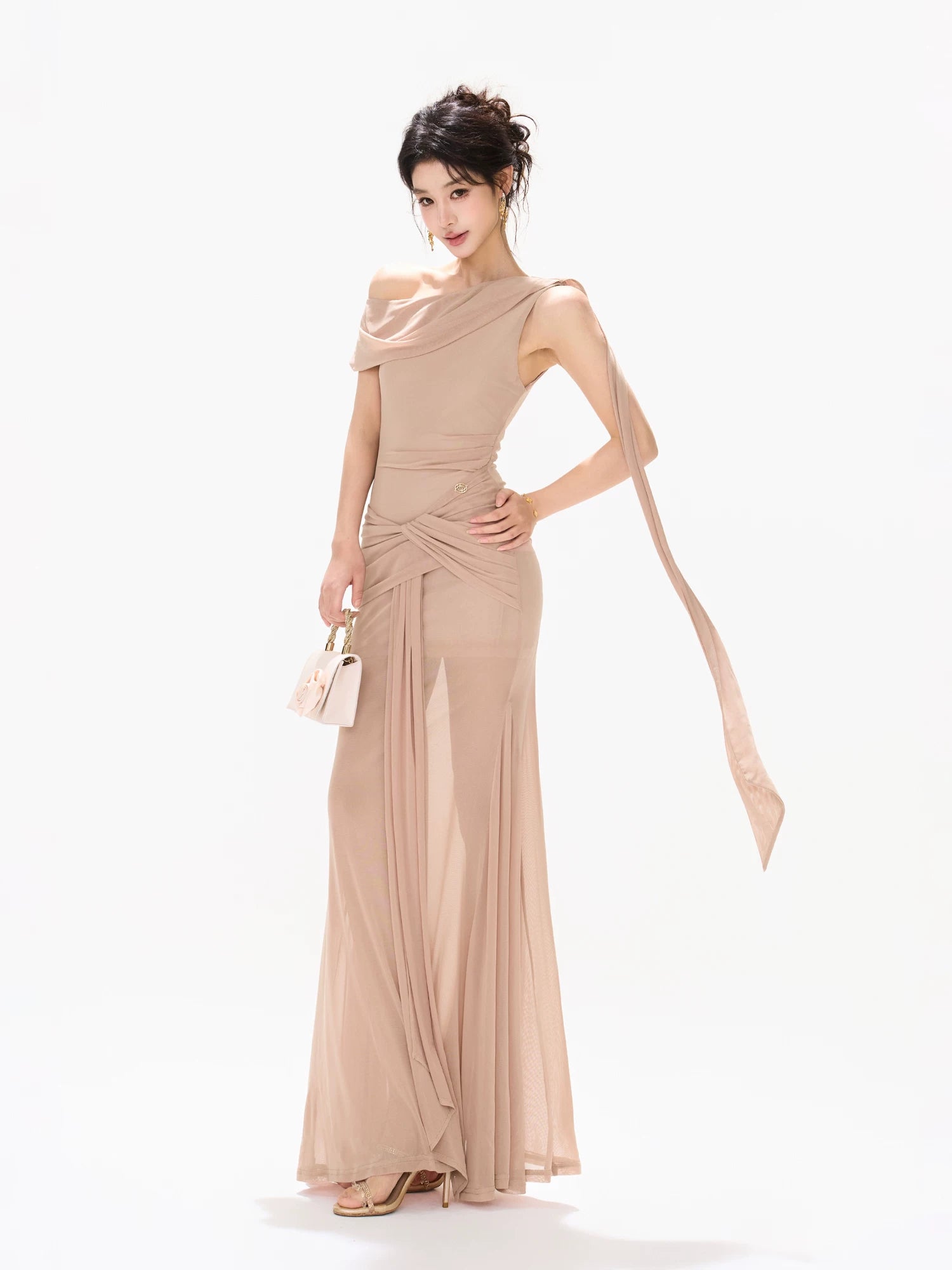Twist Mesh Mermaid Dress