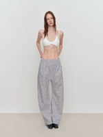 Low-Rise Drop-Crotch Loose Wide-Leg Pants