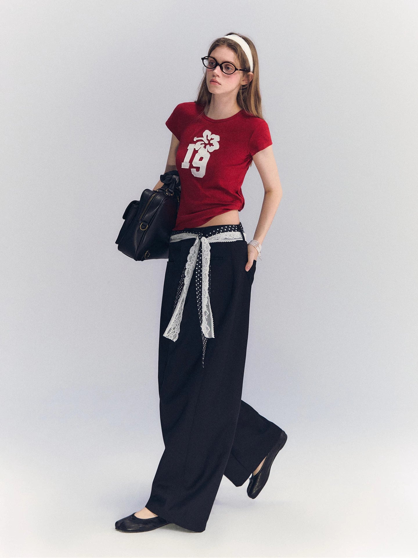 Polka Dot Straight Pants