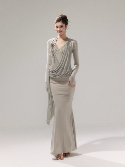 Draped Knit Mesh Set