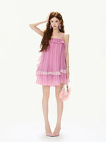 Ruffle Chiffon Mini Dress