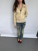 Pale Yellow PU Jacket