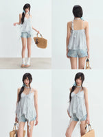 Plaid Irregular Hem Top