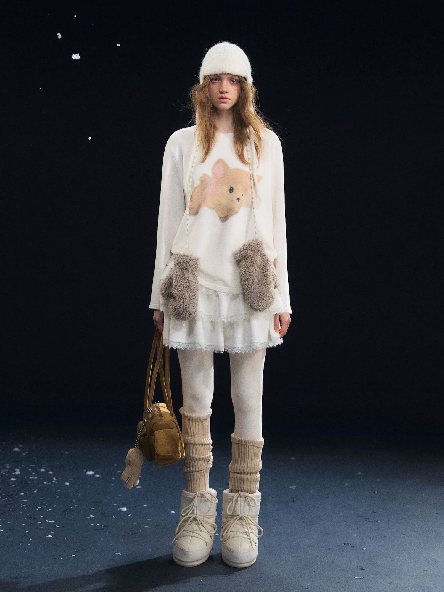 Off-White Deer Print Long-Sleeve T-shirt