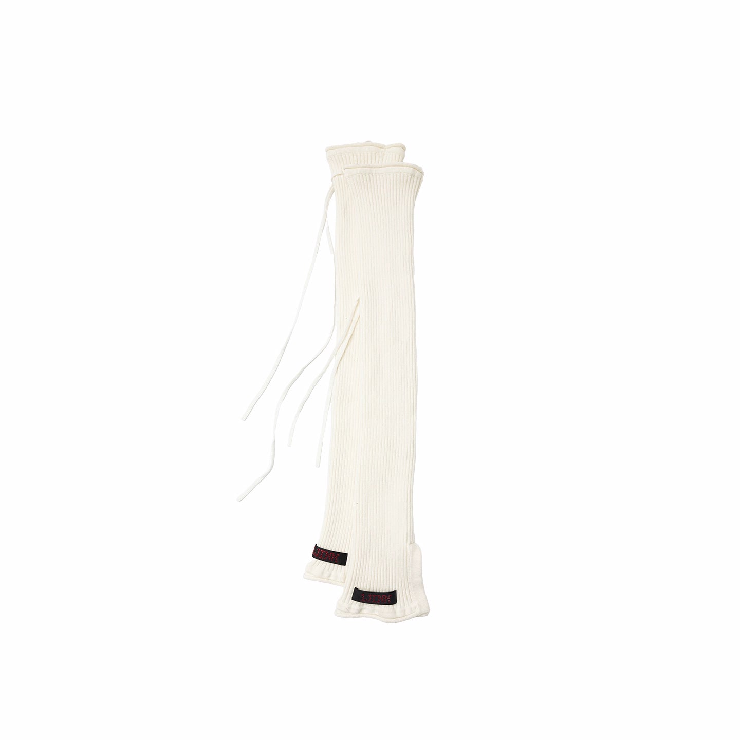 Solid Knit Cross-Tie Seamless Leg Socks