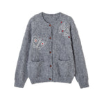 "Birds & Butterflies" Embroidered Cardigan