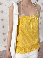 Purple & Yellow Floral Halter Camisole