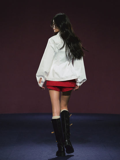 Red Line Collared Pocket Jacket