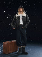 Black Detachable Fur Collar Down Jacket