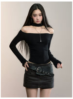 Rib Knit Off-Shoulder Two-Way Top