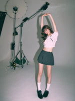 Striped Preppy Pleated Skort