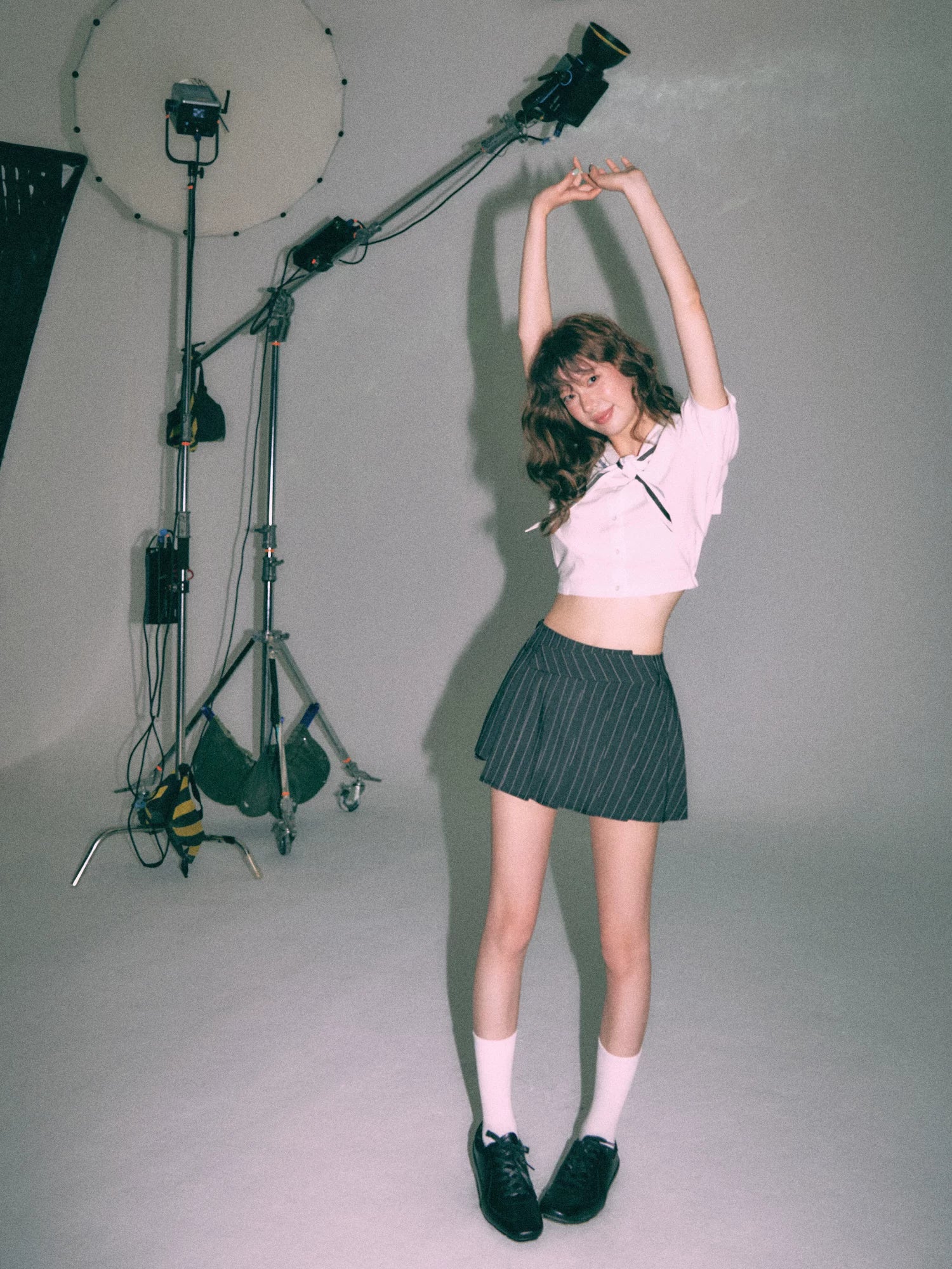 Striped Preppy Pleated Skort