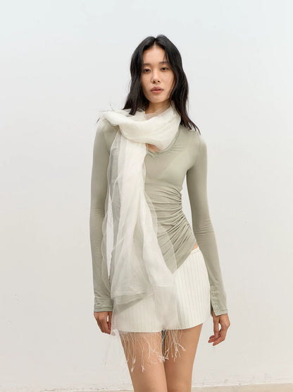 Asymmetric V-Neck Top