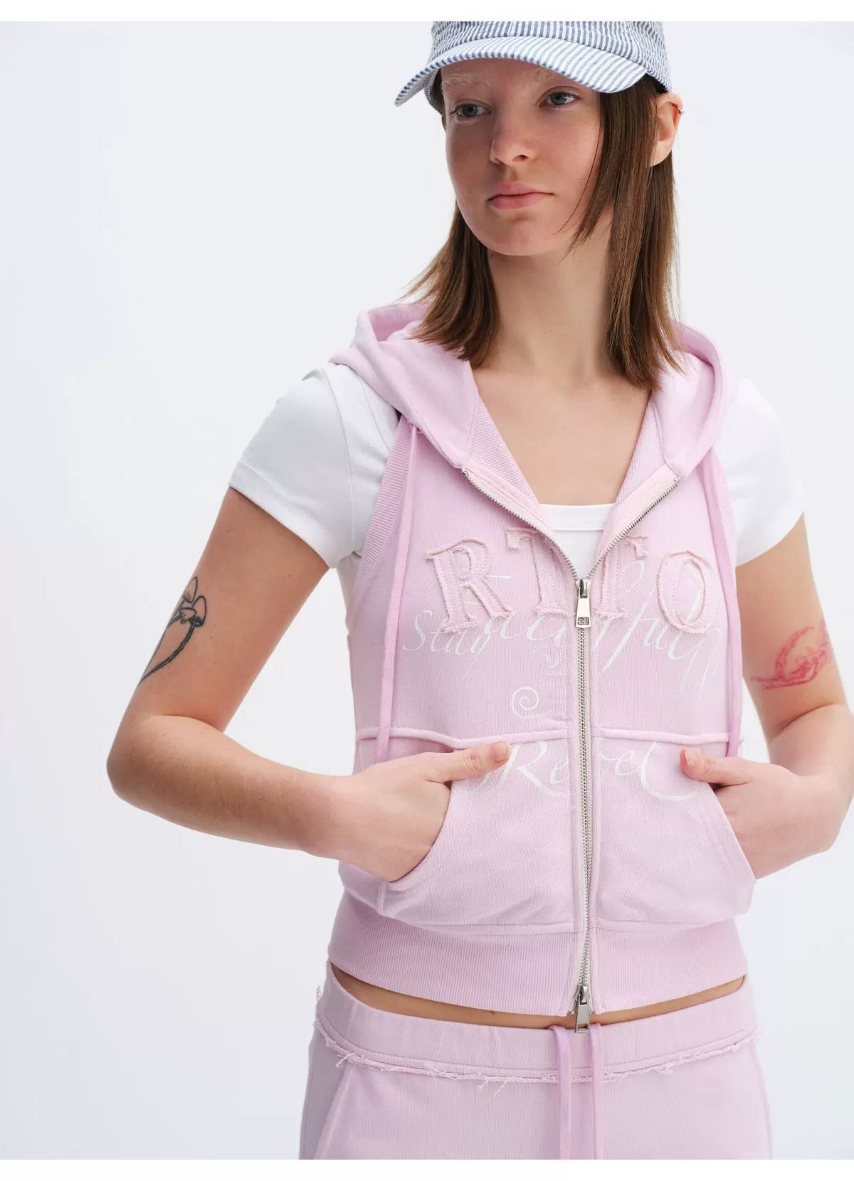 Sleeveless Hoodie &amp; Flared Pants Set