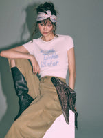 White Little Star Knit T-shirt