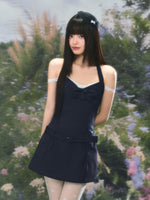 Lace Halter A-Line Dress