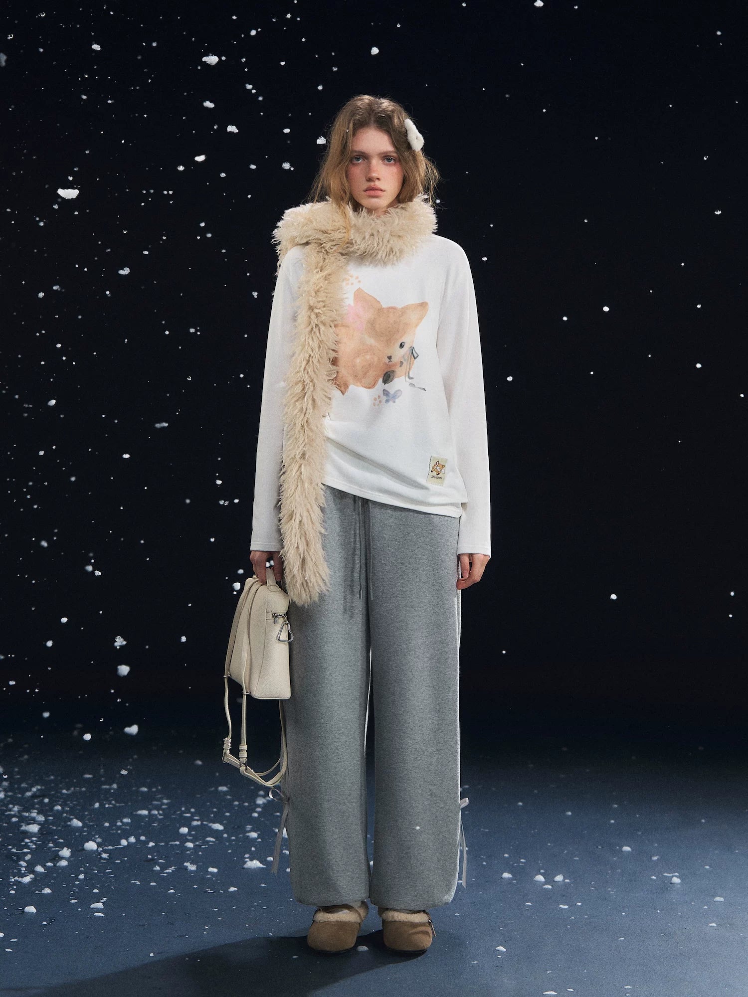 Fleece Cuffed Lantern Casual Pants