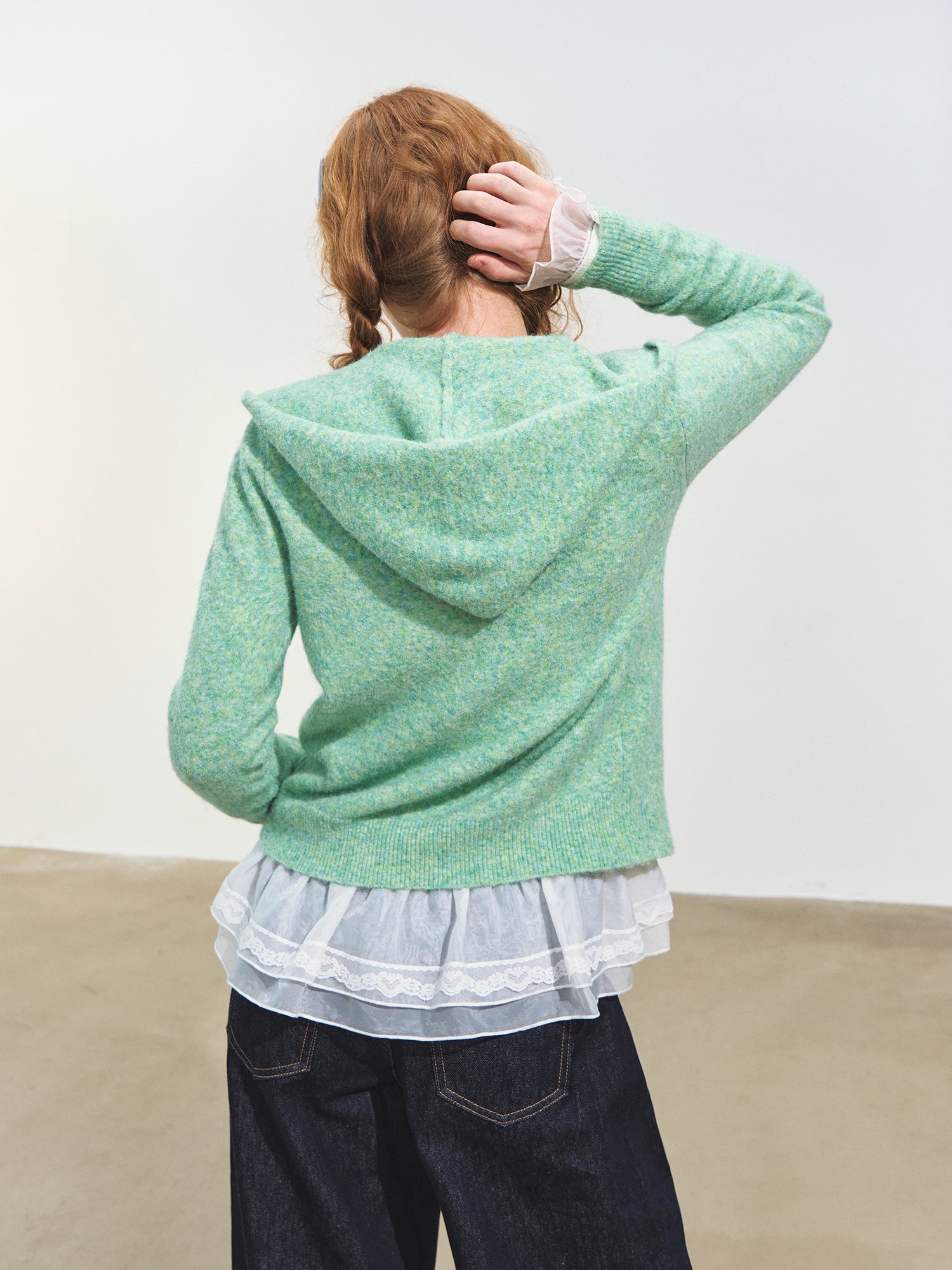 Hooded Shawl Edge Cardigan