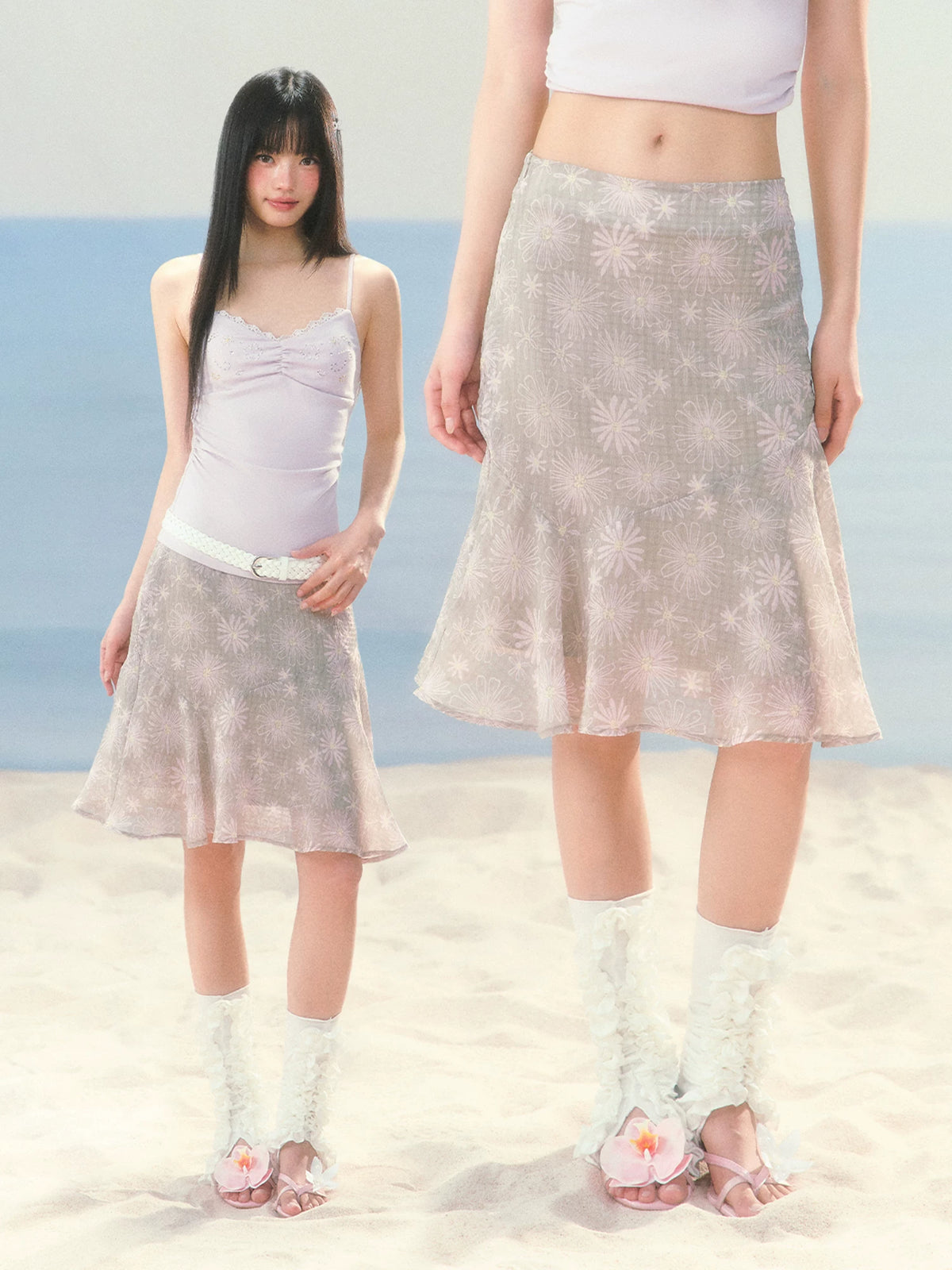 Daisy Chiffon Mermaid Skirt