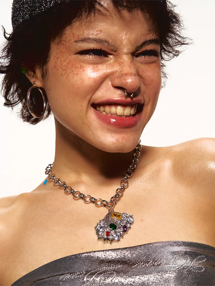 Original Colored Diamond Dopamine Shell Necklace