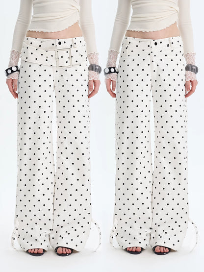 White Polka Dot Pants