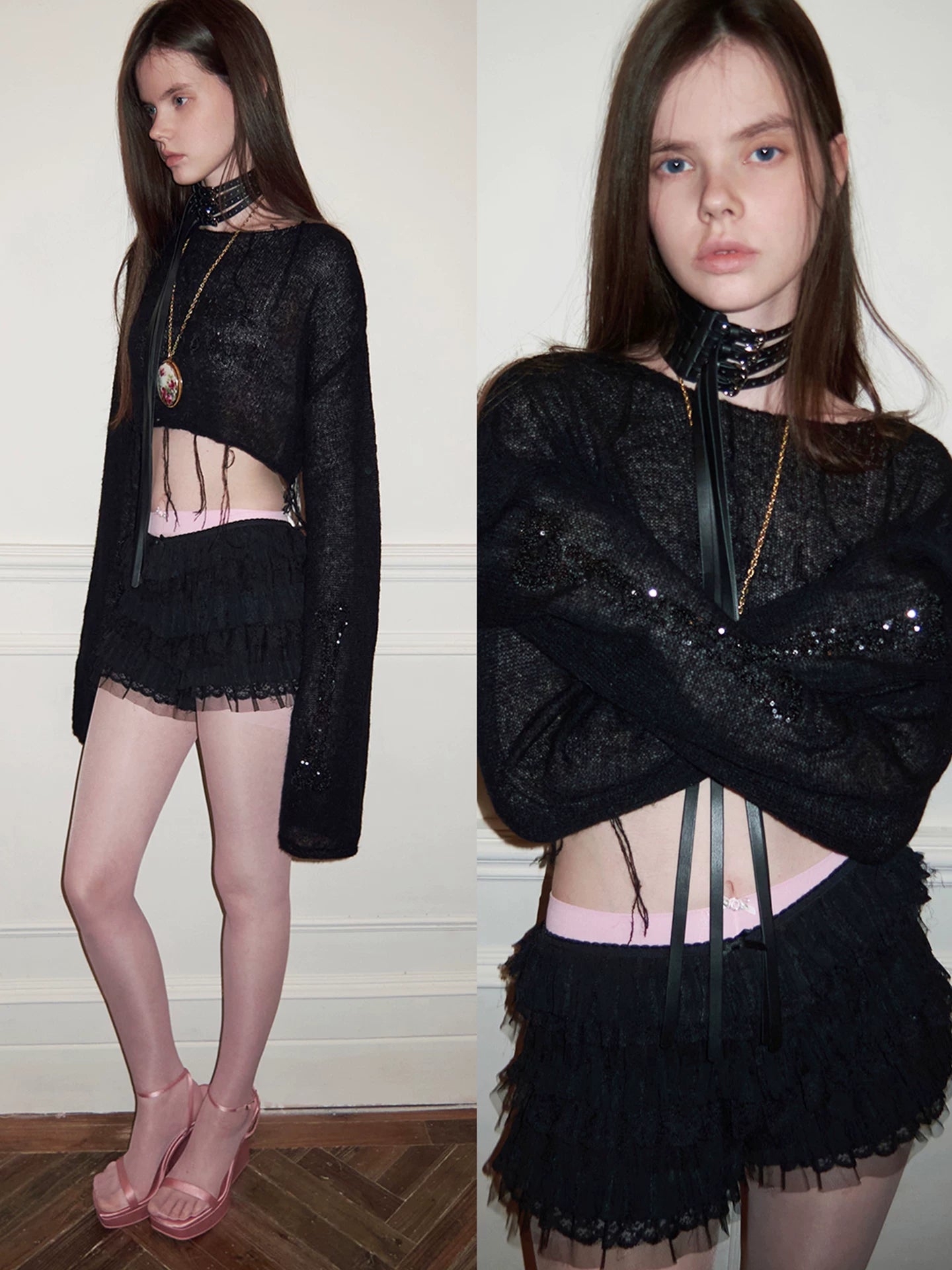 Tiered Chiffon Cake Shorts