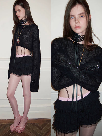 Tiered Chiffon Cake Shorts