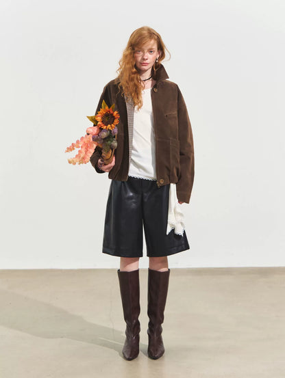 Suede Fog Oversized Jacket