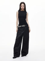 Asymmetric Ruched Halter Top