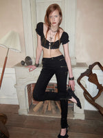 Zipper Low-Rise Skinny Jeans