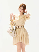 One-Shoulder Ruffle Dress