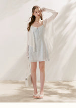 Embroidered Cotton Cami Dress