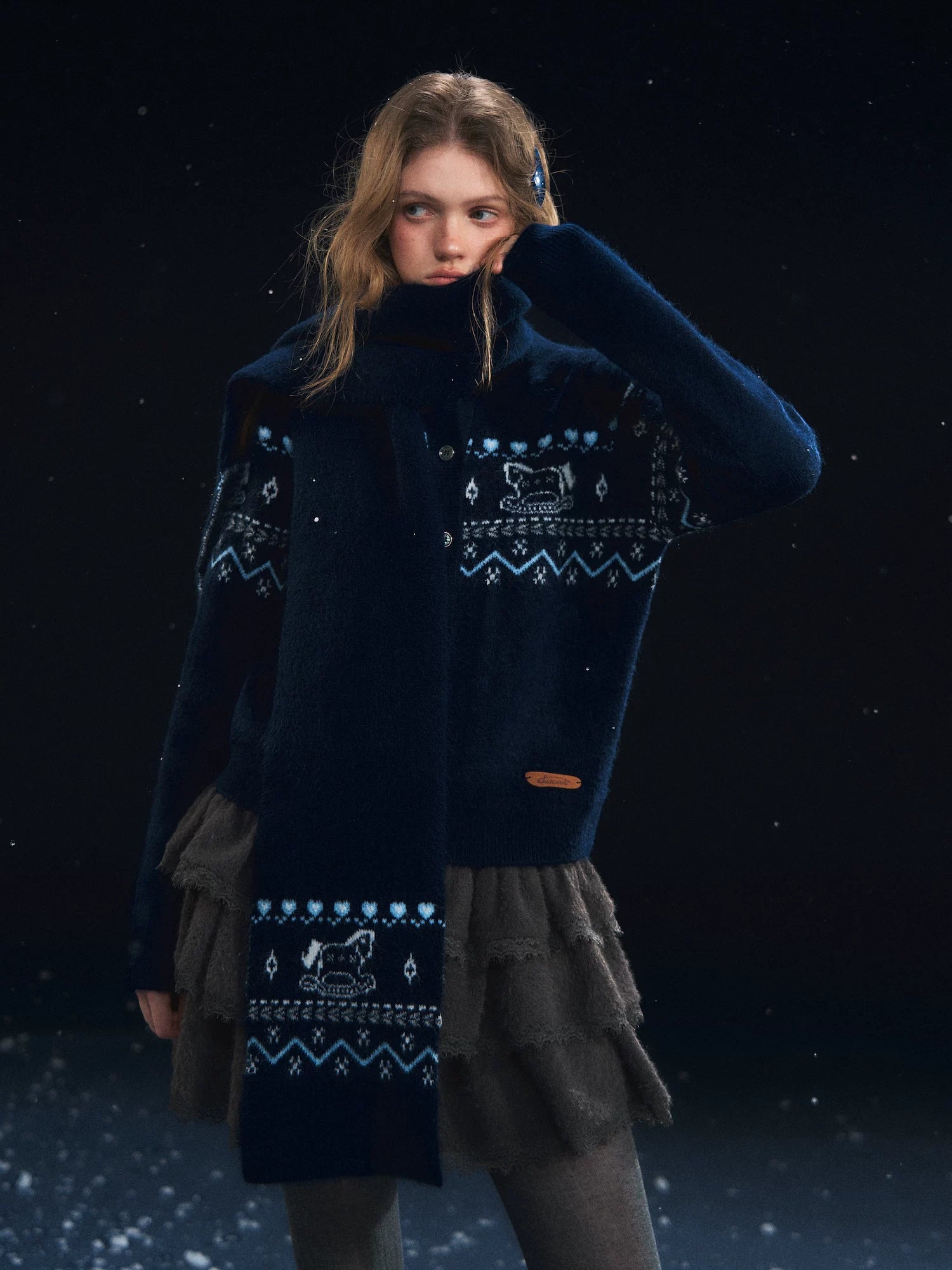 Fair Isle Cardigan &amp; Scarf Set