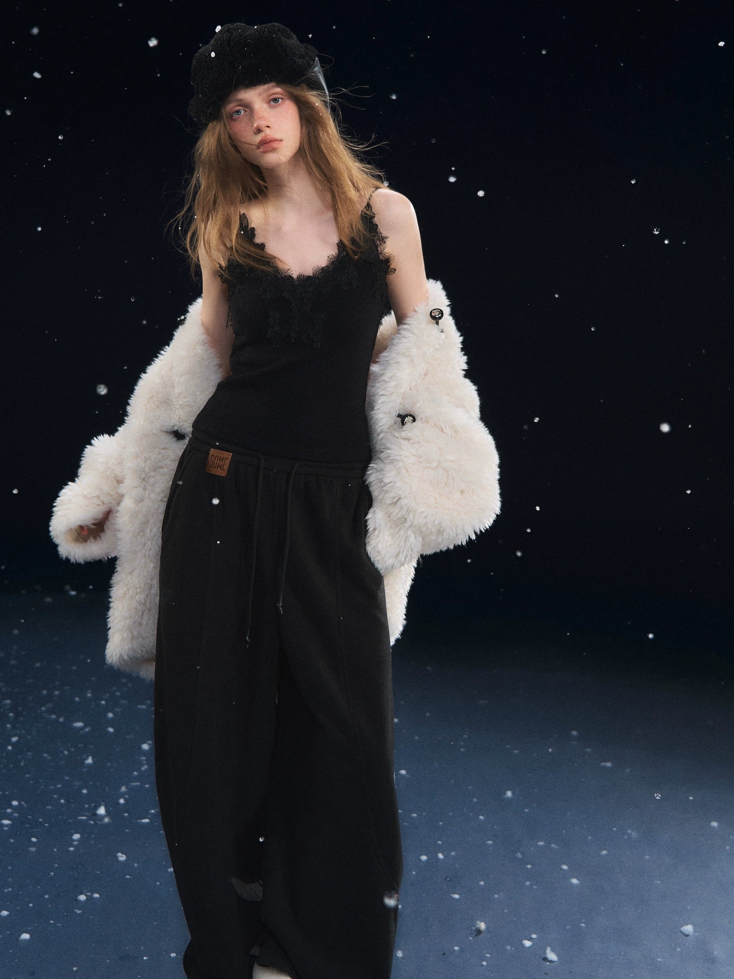 Textured Velvet Lace Cami Vest