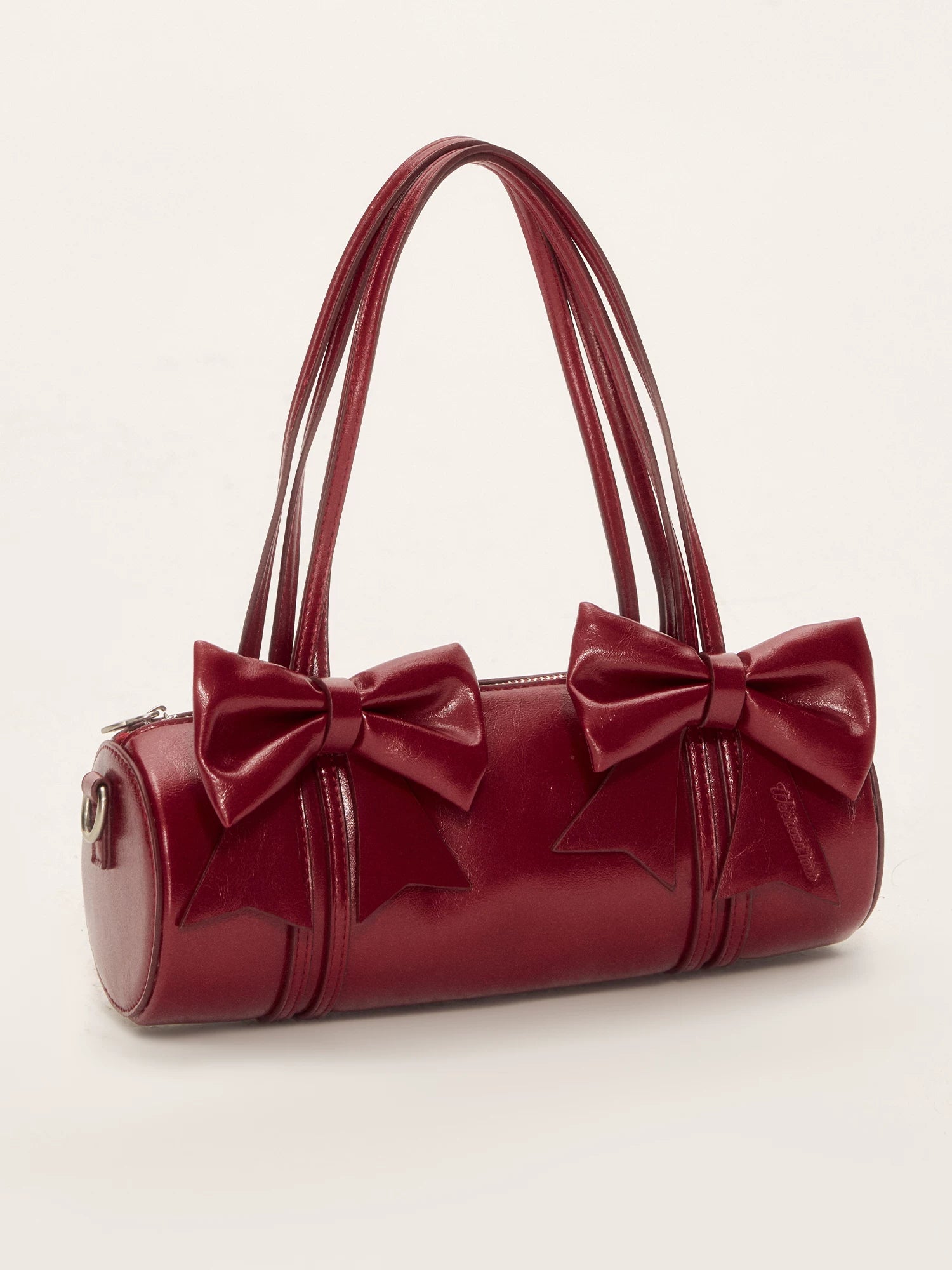 Red Sculptural Bow Underarm Bag