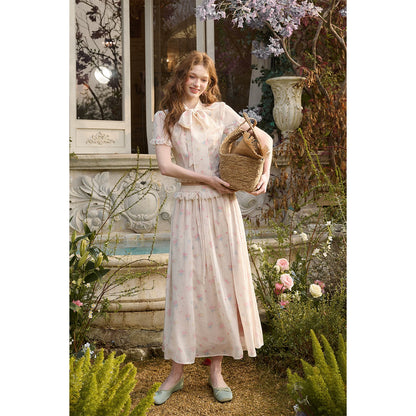 Mediterranean Floral Chiffon Set