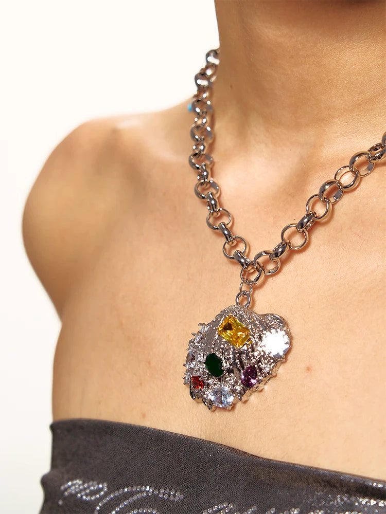 Original Colored Diamond Dopamine Shell Necklace