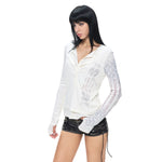 Y2K V-Neck Slim Fit T-Shirt