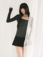 Gray Star Stripe Top